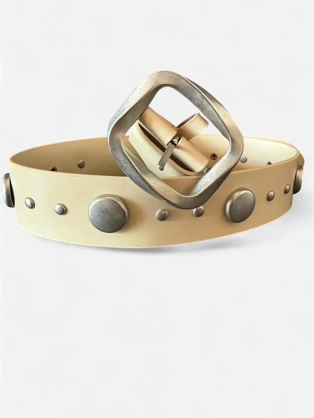 Anthropologie Women's Cream and Gold Belt